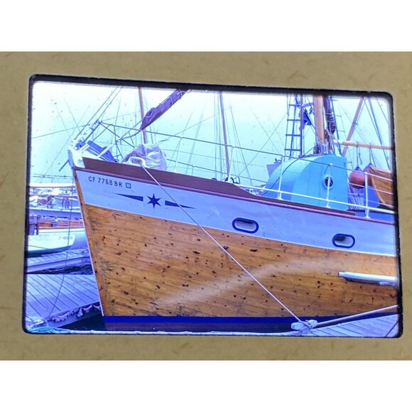 Vtg 1963 Wooden Sail Boat Ship Nautical Vessels Speed Boat Kodak Photo Slides Lo - Picture 3 of 8